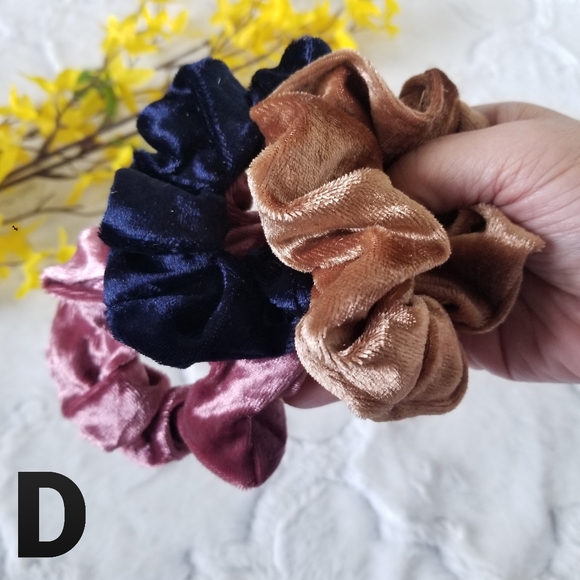 Accessories - Velvet Scrunchies and Scrunchies With Bow